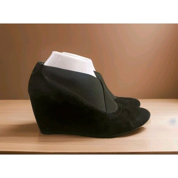Anne Klein Windel Slip On Ankle Booties Women’s Size 8 Black - Picture 1 of 12